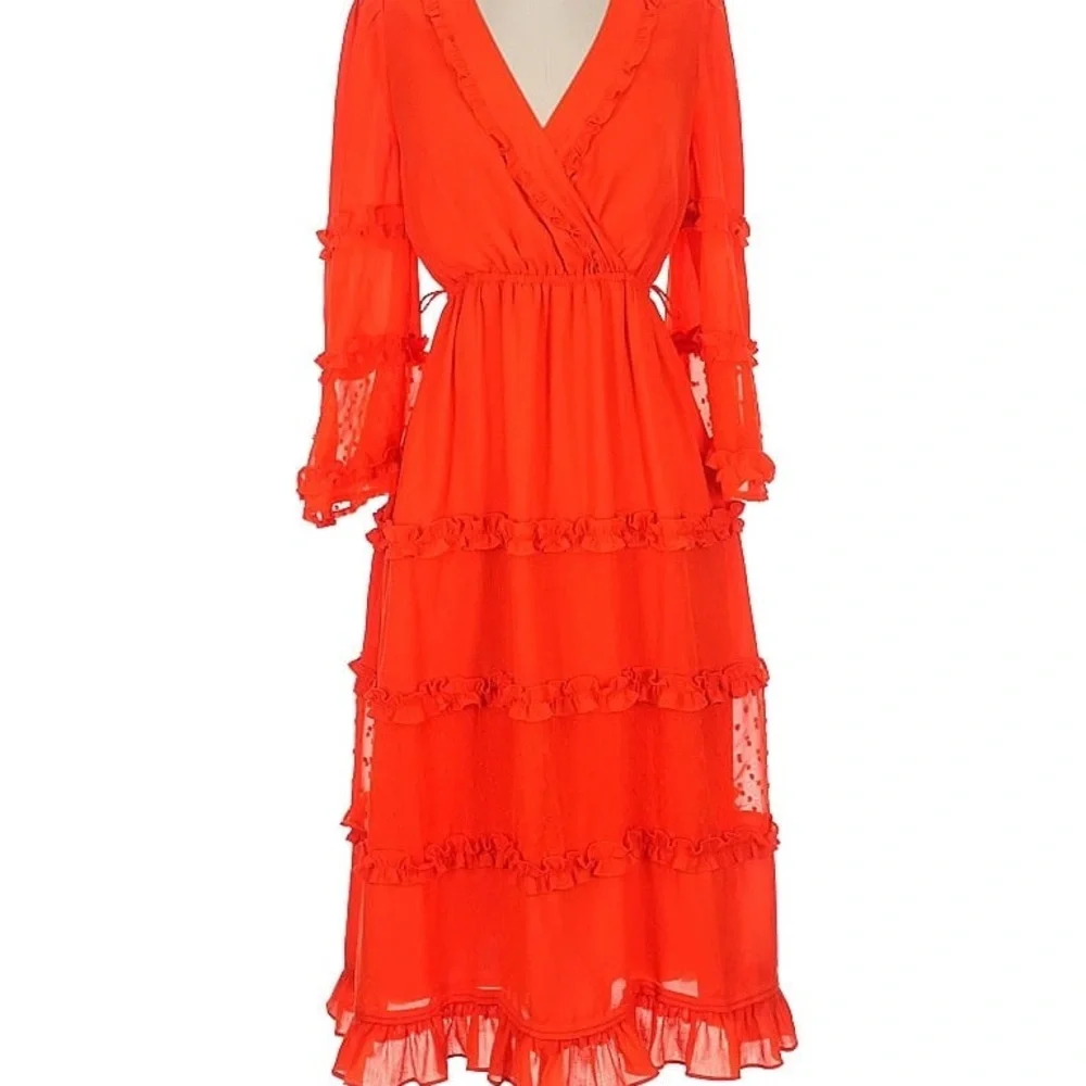 Alexis X Target Orange Ruffle Dress - Picture 3 of 12